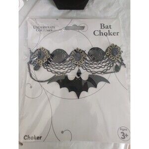 New Underwraps costumes Halloween Gothic Vampire Bat choker Whimsygoth Witchy